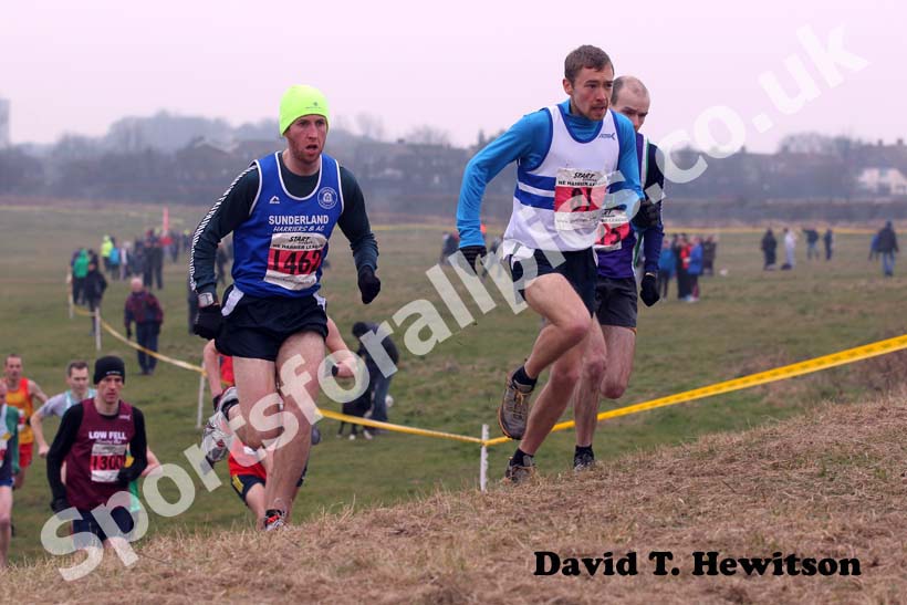 Senior Men's start, North East Harrier League, Wrekerton, Gateshead.
